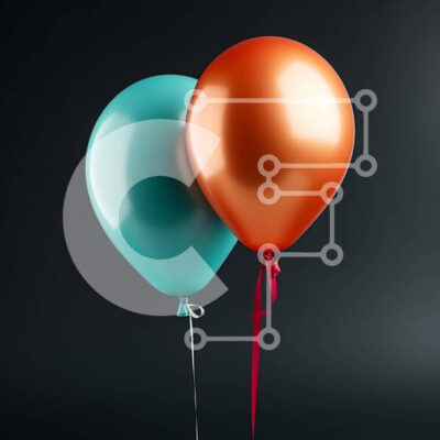 Intra Συλλεκτικό Ξύλινο Παζλ Plywood  4mm - Πολύχρωμα μπαλόνια δεμένα μαζί με κορδέλα Σε Ξύλινο Κουτί - Διαστάσεις Puzzle: 10x10 cm – 25 κομμάτια - Image 1