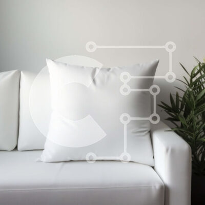 Intra Συλλεκτικό Ξύλινο Παζλ Plywood  4mm - Λευκός καναπές με φυτό σε γλάστρα Σε Ξύλινο Κουτί - Διαστάσεις Puzzle: 10x10 cm – 25 κομμάτια - Image 1