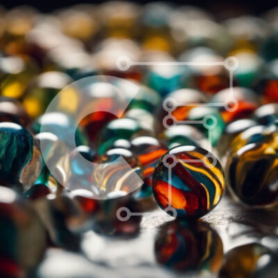 Intra Συλλεκτικό Ξύλινο Παζλ Plywood  4mm - Πολύχρωμα Μάρμαρα Σε Ξύλινο Κουτί - Διαστάσεις Puzzle: 10x10 cm – 25 κομμάτια - Image 1