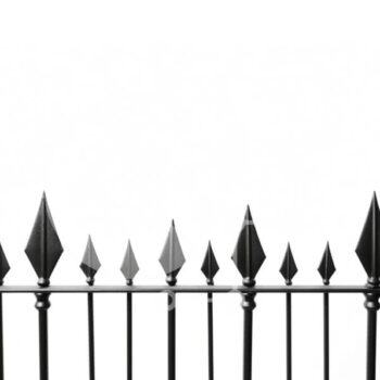 Intra Συλλεκτικό Ξύλινο Παζλ Plywood  4mm - Μαύρος μεταλλικός φράχτης με αιχμές στην κορυφή Σε Ξύλινο Κουτί - Διαστάσεις Puzzle: 10x10 cm – 25 κομμάτια - Image 1