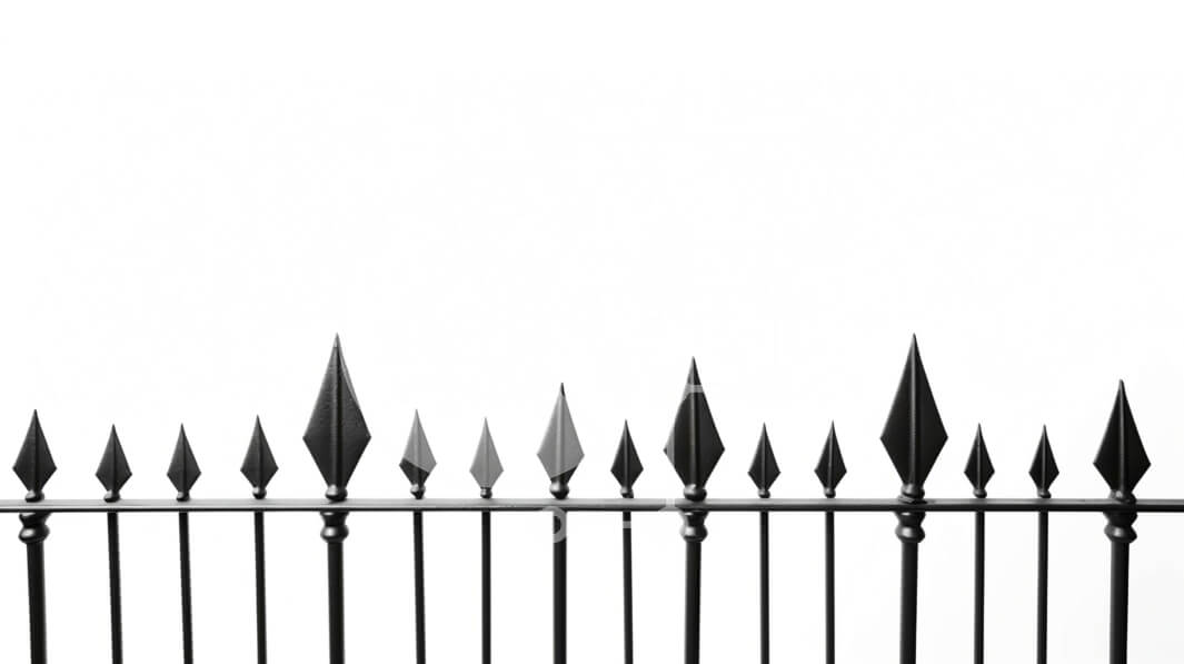 Intra Συλλεκτικό Ξύλινο Παζλ Plywood  4mm - Μαύρος μεταλλικός φράχτης με αιχμές στην κορυφή Σε Ξύλινο Κουτί - Διαστάσεις Puzzle: 10x10 cm – 25 κομμάτια