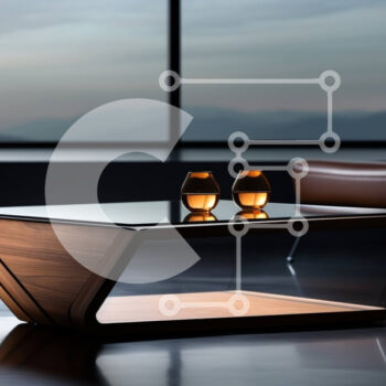 Intra Συλλεκτικό Ξύλινο Παζλ Plywood  4mm - Μοντέρνο Τραπεζάκι Σαλονιού με γυάλινο μπλουζάκι και ξύλινη βάση Σε Ξύλινο Κουτί - Διαστάσεις Puzzle: 10x10 cm – 25 κομμάτια - Image 1