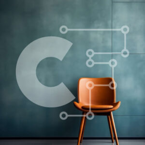 Intra Συλλεκτικό Ξύλινο Παζλ Plywood  4mm - Μοντέρνα καφέ καρέκλα ενάντια σε γαλαζοπράσινο τοίχο Σε Ξύλινο Κουτί - Διαστάσεις Puzzle: 10x10 cm – 25 κομμάτια