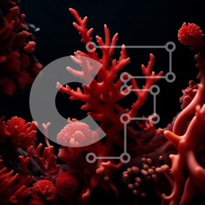 Intra Συλλεκτικό Ξύλινο Παζλ Plywood 4mm - Εκπληκτική εικόνα ενός κόκκινου κοραλλιογενούς υφάλου με διακλαδώσεις, πλάκες και κοράλλια μανιταριών Σε Ξύλινο Κουτί - Διαστάσεις: 10x10 cm – 25 κομμάτια - Image 1