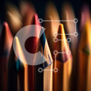 Intra Συλλεκτικό Ξύλινο Παζλ Plywood  4mm - Ζωντανή εικόνα με πολύχρωμα μολύβια που τακτοποιούνται σε κύκλο Σε Ξύλινο Κουτί - Διαστάσεις: 10x10 cm – 25 κομμάτια