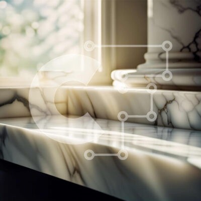 Intra Συλλεκτικό Ξύλινο Παζλ Plywood  4mm - Κοντινό πλάνο γυαλισμένου μαρμάρου περβάζι παραθύρου Σε Ξύλινο Κουτί - Διαστάσεις Puzzle: 10x10 cm – 25 κομμάτια - Image 1