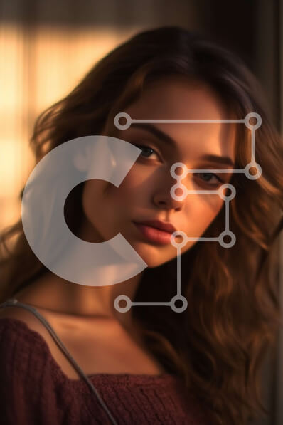 Intra Συλλεκτικό Ξύλινο Παζλ Plywood  4mm - Εκπληκτική εικόνα νεαρής γυναίκας με τον ορίζοντα της πόλης στο ηλιοβασίλεμα Σε Ξύλινο Κουτί - Διαστάσεις Puzzle: 10x10 cm – 25 κομμάτια