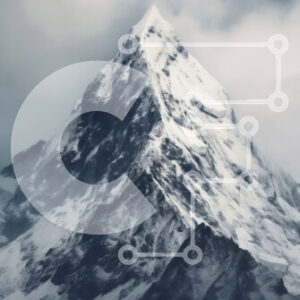 Intra Συλλεκτικό Ξύλινο Παζλ Plywood  4mm - Όμορφη εικόνα μιας χιονισμένης κορυφής με σύννεφα στο φόντο Σε Ξύλινο Κουτί - Διαστάσεις Puzzle: 10x10 cm – 25 κομμάτια