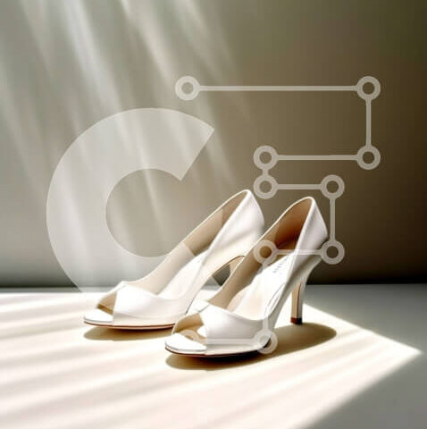 Intra Συλλεκτικό Ξύλινο Παζλ Plywood  4mm - Κομψά και μοντέρνα λευκά ψηλοτάκουνα παπούτσια Σε Ξύλινο Κουτί - Διαστάσεις Puzzle: 10x10 cm – 25 κομμάτια - Image 1