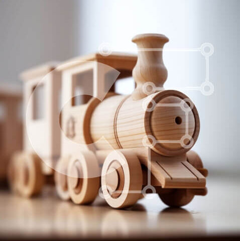 Intra Συλλεκτικό Ξύλινο Παζλ Plywood 4mm - Αξιολάτρευτο Ξύλινο Τρένο Παιχνιδιού για διασκέδαση Σε Ξύλινο Κουτί - Διαστάσεις: 10x10 cm – 25 κομμάτια - Image 1