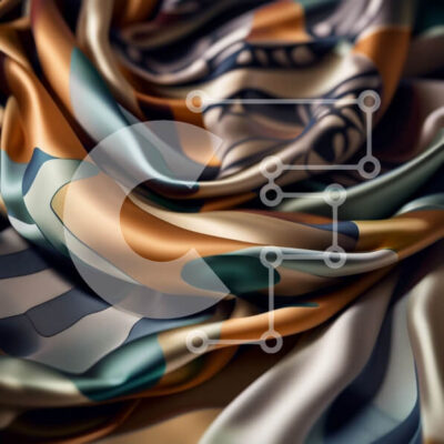 Intra Συλλεκτικό Ξύλινο Παζλ Plywood  4mm - Αφηρημένη κινηματογράφηση σε πρώτο πλάνο από πολυστρωματικό διαφανές ύφασμα σε πλούσιους τόνους Σε Ξύλινο Κουτί - Διαστάσεις Puzzle: 10x10 cm – 25 κομμάτια - Image 1