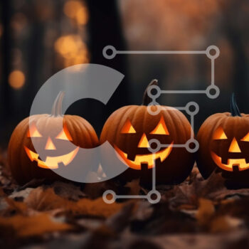 Intra Συλλεκτικό Ξύλινο Παζλ Plywood  4mm - Τρεις σκαλιστές κολοκύθες φωτίζονται με το φως των κεριών Σε Ξύλινο Κουτί - Διαστάσεις Puzzle: 10x10 cm – 25 κομμάτια - Image 1