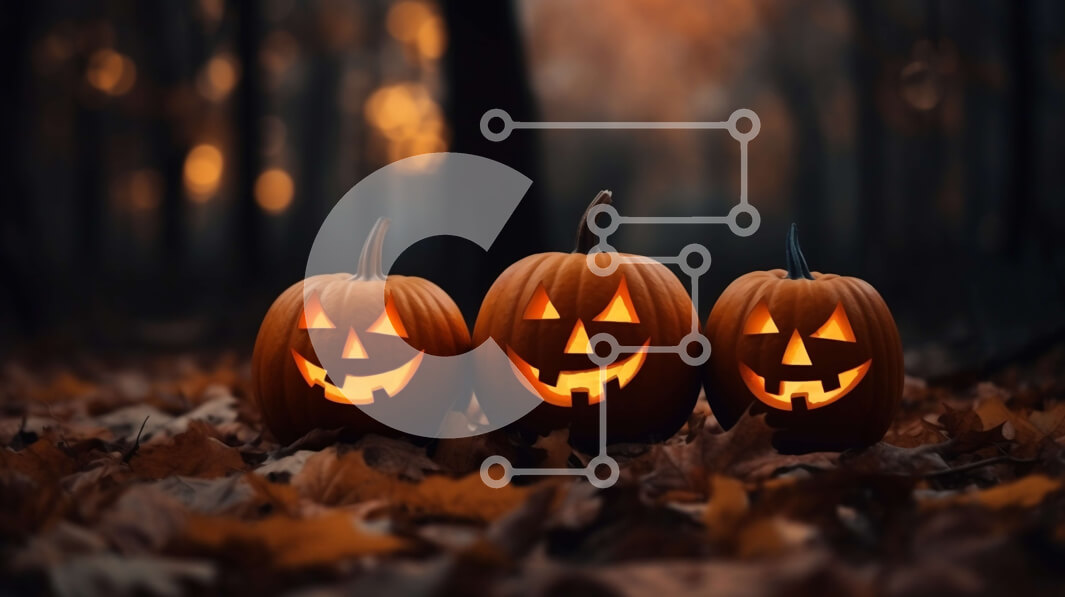 Intra Συλλεκτικό Ξύλινο Παζλ Plywood  4mm - Τρεις σκαλιστές κολοκύθες φωτίζονται με το φως των κεριών Σε Ξύλινο Κουτί - Διαστάσεις Puzzle: 10x10 cm – 25 κομμάτια