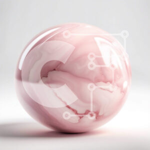 Intra Συλλεκτικό Ξύλινο Παζλ Plywood  4mm - Εκπληκτική εικόνα μιας ροζ μαρμάρινης μπάλας σε μια καθαρή λευκή επιφάνεια Σε Ξύλινο Κουτί - Διαστάσεις: 10x10 cm – 25 κομμάτια