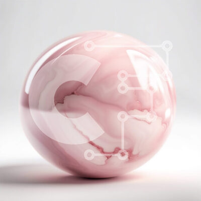 Intra Συλλεκτικό Ξύλινο Παζλ Plywood  4mm - Εκπληκτική εικόνα μιας ροζ μαρμάρινης μπάλας σε μια καθαρή λευκή επιφάνεια Σε Ξύλινο Κουτί - Διαστάσεις: 10x10 cm – 25 κομμάτια - Image 1