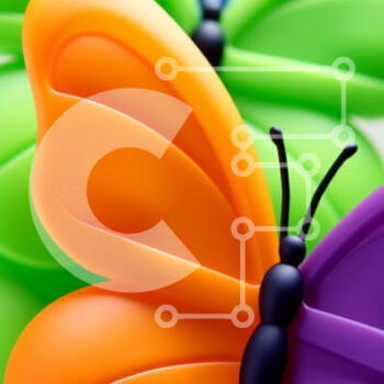 Intra Συλλεκτικό Ξύλινο Παζλ Plywood  4mm - Πολύχρωμα ειδώλια πεταλούδων από κοντά Σε Ξύλινο Κουτί - Διαστάσεις Puzzle: 10x10 cm – 25 κομμάτια - Image 1