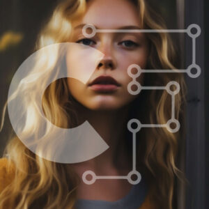 Intra Συλλεκτικό Ξύλινο Παζλ Plywood  4mm - Όμορφη εικόνα μιας νεαρής γυναίκας με ένα κίτρινο πουλόβερ Σε Ξύλινο Κουτί - Διαστάσεις Puzzle: 10x10 cm – 25 κομμάτια