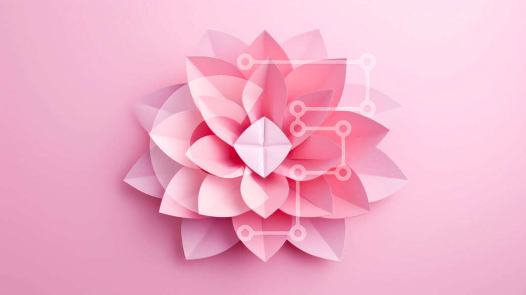 Intra Συλλεκτικό Ξύλινο Παζλ Plywood  4mm - Ροζ χάρτινο λουλούδι Σε Ξύλινο Κουτί - Διαστάσεις: 10x10 cm – 25 κομμάτια