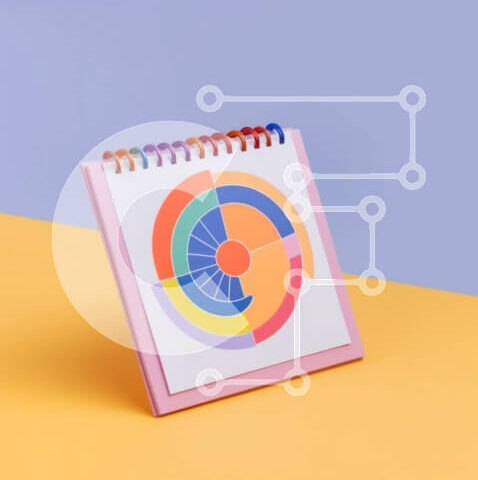 Intra Συλλεκτικό Ξύλινο Παζλ Plywood  4mm - Πολύχρωμο γράφημα πίτας που απεικονίζει τα προσωπικά οικονομικά Σε Ξύλινο Κουτί - Διαστάσεις Puzzle: 10x10 cm – 25 κομμάτια - Image 1