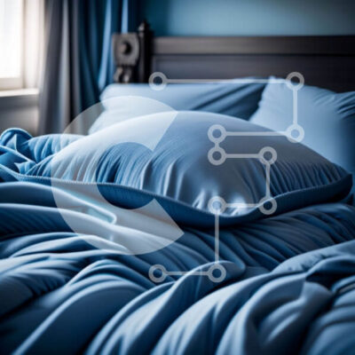 Intra Συλλεκτικό Ξύλινο Παζλ Plywood  4mm - Κομψό μπλε υπνοδωμάτιο με λευκό ανακουφιστικό και ζεστή ατμόσφαιρα Σε Ξύλινο Κουτί - Διαστάσεις Puzzle: 10x10 cm – 25 κομμάτια - Image 1