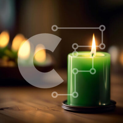 Intra Συλλεκτικό Ξύλινο Παζλ Plywood 4mm - Κομψό και γαλήνιο φόντο με πράσινο κερί και περσίδες παραθύρων Σε Ξύλινο Κουτί - Διαστάσεις Puzzle: 10x10 cm – 25 κομμάτια - Image 1