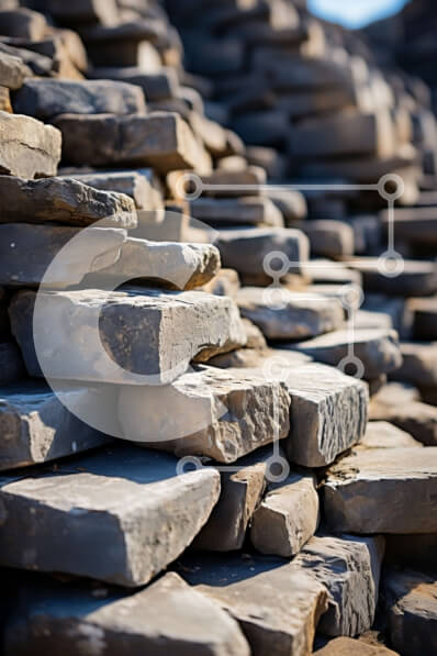 Intra Συλλεκτικό Ξύλινο Παζλ Plywood  4mm - Όμορφη εικόνα της πυραμίδας στοιβαγμένων βράχων με καθαρό μπλε ουρανό Σε Ξύλινο Κουτί - Διαστάσεις Puzzle: 10x10 cm – 25 κομμάτια