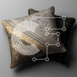 Intra Συλλεκτικό Ξύλινο Παζλ Plywood  4mm - Εκπληκτική αφηρημένη εικόνα: Γεωμετρικό σχέδιο σε χρυσό φόντο Σε Ξύλινο Κουτί - Διαστάσεις Puzzle: 10x10 cm – 25 κομμάτια