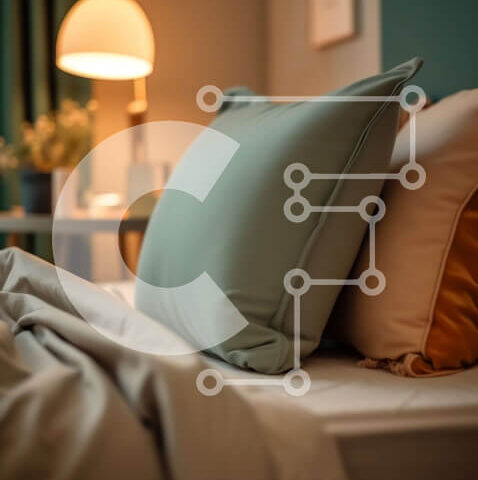 Intra Συλλεκτικό Ξύλινο Παζλ Plywood  4mm - Άνετο υπνοδωμάτιο με άνετο κρεβάτι και φωτιστικό στο κομοδίνο Σε Ξύλινο Κουτί - Διαστάσεις Puzzle: 10x10 cm – 25 κομμάτια - Image 1