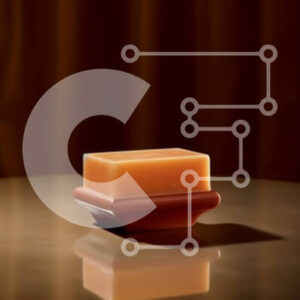 Intra Συλλεκτικό Ξύλινο Παζλ Plywood  4mm - Όμορφη καφέ σαπουνάδα σε ξύλινο μπλοκ με κουρτίνα στο φόντο Σε Ξύλινο Κουτί - Διαστάσεις Puzzle: 10x10 cm – 25 κομμάτια