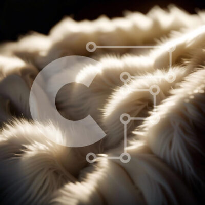 Intra Συλλεκτικό Ξύλινο Παζλ Plywood  4mm - Κοντινό πλάνο μαλακή και αφράτη λευκή γούνινη κουβέρτα Σε Ξύλινο Κουτί - Διαστάσεις Puzzle: 10x10 cm – 25 κομμάτια - Image 1