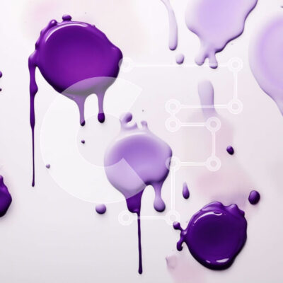 Intra Συλλεκτικό Ξύλινο Παζλ Plywood  4mm - Πιτσιλίσματα ζωηρής μωβ μπογιάς σε καθαρό λευκό φόντο Σε Ξύλινο Κουτί - Διαστάσεις Puzzle: 10x10 cm – 25 κομμάτια - Image 1