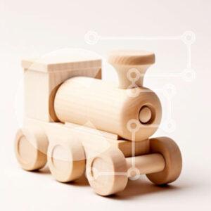 Intra Συλλεκτικό Ξύλινο Παζλ Plywood 4mm - Γοητευτικό Ξύλινο Παιχνίδι Τρένο με ατμομηχανή και δύο αυτοκίνητα Σε Ξύλινο Κουτί - Διαστάσεις: 10x10 cm – 25 κομμάτια - Image 1