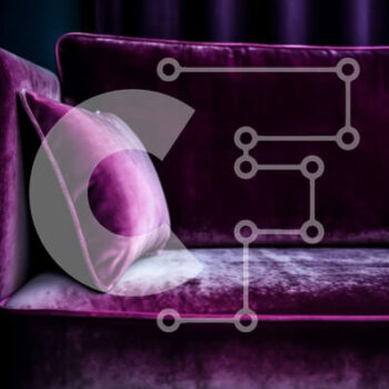 Intra Συλλεκτικό Ξύλινο Παζλ Plywood  4mm - Κομψός μωβ βελούδινος καναπές με λευκό μαξιλάρι Σε Ξύλινο Κουτί - Διαστάσεις Puzzle: 10x10 cm – 25 κομμάτια - Image 1