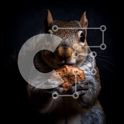 Intra Συλλεκτικό Ξύλινο Παζλ Plywood  4mm - Αξιολάτρευτη εικόνα ενός σκίουρου που κρατά ένα καρύδι Σε Ξύλινο Κουτί - Διαστάσεις: 10x10 cm – 25 κομμάτια - Image 1