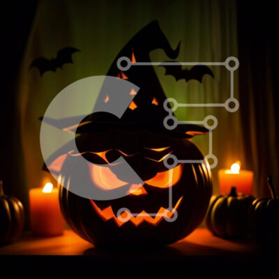 Intra Συλλεκτικό Ξύλινο Παζλ Plywood  4mm - Τρομακτικό αποκριάτικο φανάρι με τρομακτικό πρόσωπο Σε Ξύλινο Κουτί - Διαστάσεις Puzzle: 10x10 cm – 25 κομμάτια - Image 1