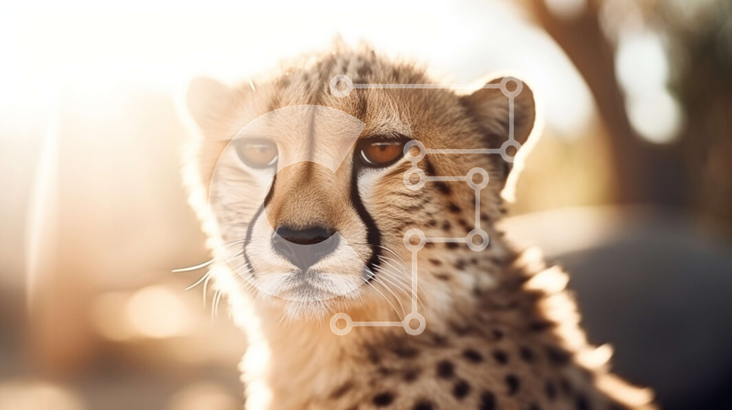 Intra Συλλεκτικό Ξύλινο Παζλ Plywood  4mm - Κοντινή εικόνα ενός τσιτάχ Σε Ξύλινο Κουτί - Διαστάσεις: 10x10 cm – 25 κομμάτια