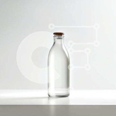 Intra Συλλεκτικό Ξύλινο Παζλ Plywood  4mm - Κομψό διαφανές γυάλινο μπουκάλι με ξύλινο καπάκι Σε Ξύλινο Κουτί - Διαστάσεις: 10x10 cm – 25 κομμάτια - Image 1