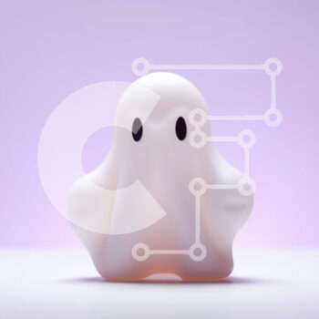 Intra Συλλεκτικό Ξύλινο Παζλ Plywood  4mm - Άσπρο ειδώλιο φάντασμα σε μωβ φόντο Σε Ξύλινο Κουτί - Διαστάσεις Puzzle: 10x10 cm – 25 κομμάτια - Image 1