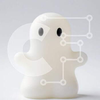 Intra Συλλεκτικό Ξύλινο Παζλ Plywood  4mm - Μικρό λευκό ειδώλιο φάντασμα που κάθεται μόνο του σε κενό χώρο Σε Ξύλινο Κουτί - Διαστάσεις Puzzle: 10x10 cm – 25 κομμάτια - Image 1