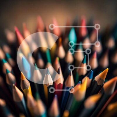 Intra Συλλεκτικό Ξύλινο Παζλ Plywood 4mm - Ζωντανή εικόνα με πολύχρωμα μολύβια που τακτοποιούνται σε κύκλο Σε Ξύλινο Κουτί - Διαστάσεις: 10x10 cm – 25 κομμάτια - Image 1