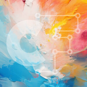 Intra Συλλεκτικό Ξύλινο Παζλ Plywood  4mm - Ζωντανή και δημιουργική αφηρημένη ζωγραφική σε ροζ, κίτρινο και μπλε Σε Ξύλινο Κουτί - Διαστάσεις Puzzle: 10x10 cm – 25 κομμάτια