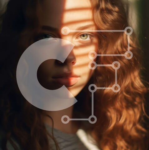 Intra Συλλεκτικό Ξύλινο Παζλ Plywood  4mm - Χαλαρή νεαρή γυναίκα που κοιτάζει έξω από ένα παράθυρο σε ένα αμυδρά φωτισμένο δωμάτιο Σε Ξύλινο Κουτί - Διαστάσεις Puzzle: 10x10 cm – 25 κομμάτια - Image 1