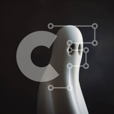 Intra Συλλεκτικό Ξύλινο Παζλ Plywood  4mm - Άσπρο ειδώλιο φάντασμα σε σκούρο φόντο Σε Ξύλινο Κουτί - Διαστάσεις Puzzle: 10x10 cm – 25 κομμάτια - Image 1