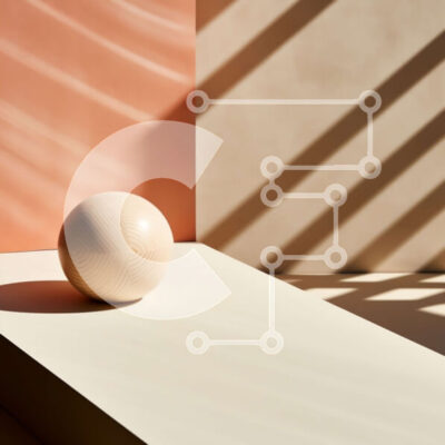 Intra Συλλεκτικό Ξύλινο Παζλ Plywood  4mm - Λευκή μπάλα σε πορτοκαλί τραπέζι με σκιές Σε Ξύλινο Κουτί - Διαστάσεις Puzzle: 10x10 cm – 25 κομμάτια - Image 1