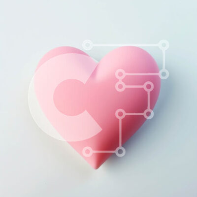 Intra Συλλεκτικό Ξύλινο Παζλ Plywood  4mm - Ροζ σχήμα καρδιάς σε λευκό φόντο Σε Ξύλινο Κουτί - Διαστάσεις Puzzle: 10x10 cm – 25 κομμάτια - Image 1