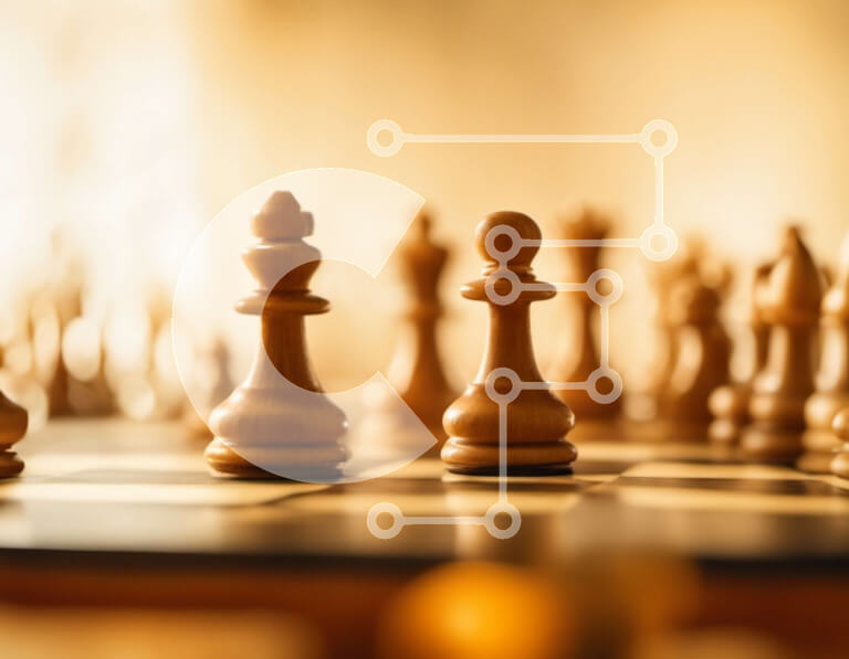 Intra Συλλεκτικό Ξύλινο Παζλ Plywood  4mm - Σκακιέρα με ασπρόμαυρα κομμάτια σκακιού Σε Ξύλινο Κουτί - Διαστάσεις Puzzle: 10x10 cm – 25 κομμάτια