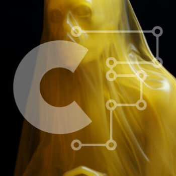 Intra Συλλεκτικό Ξύλινο Παζλ Plywood  4mm - Έργο τέχνης με κίτρινη ημιδιαφανή φιγούρα Σε Ξύλινο Κουτί - Διαστάσεις Puzzle: 10x10 cm – 25 κομμάτια - Image 1