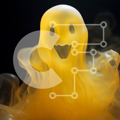 Intra Συλλεκτικό Ξύλινο Παζλ Plywood 4mm - Smiling Ghost in Cloud of Smoke Σε Ξύλινο Κουτί - Διαστάσεις Puzzle: 10x10 cm – 25 κομμάτια - Image 1