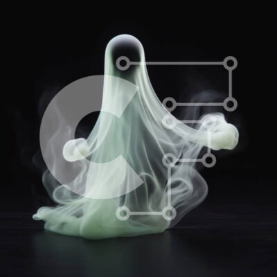 Intra Συλλεκτικό Ξύλινο Παζλ Plywood 4mm - Φιγούρα σαν φάντασμα που επιπλέει στον αέρα με λευκό καπνό Σε Ξύλινο Κουτί - Διαστάσεις Puzzle: 10x10 cm – 25 κομμάτια - Image 1