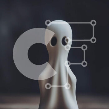 Intra Συλλεκτικό Ξύλινο Παζλ Plywood  4mm - Λευκό ειδώλιο φάντασμα σε ξύλινο τραπέζι Σε Ξύλινο Κουτί - Διαστάσεις Puzzle: 10x10 cm – 25 κομμάτια - Image 1